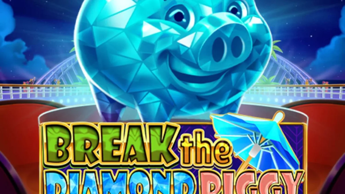 Tampilan visual slot Break the Diamond Piggy dengan tema kemewahan kapal pesiar dan babi celengan emas.