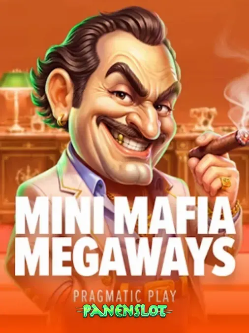 Tampilan visual slot Mini Mafia Megaways dengan tema mansion mafia