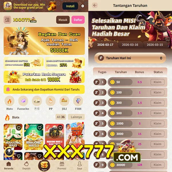 XXX777 2026 Slot Gacor RTP Tinggi
